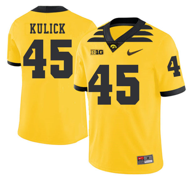 2019 Men #45 Drake Kulick Iowa Hawkeyes College Football Alternate Jerseys Sale-Gold